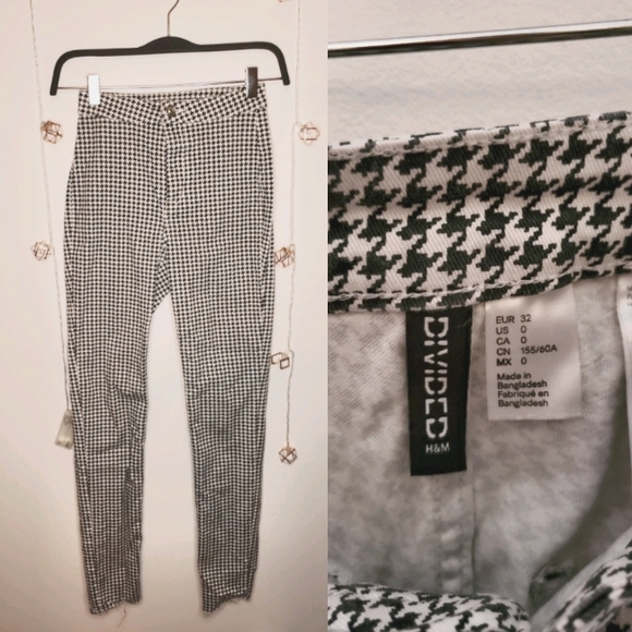 Houndstooth extra high rise skinny jeans - Picture 2 of 2
